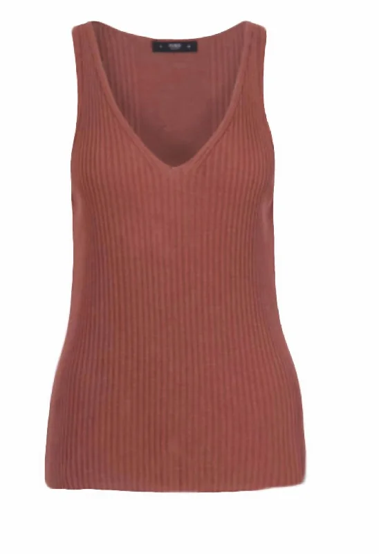 Flash Sale Clothing Knit Ribbed Tank In Bronze