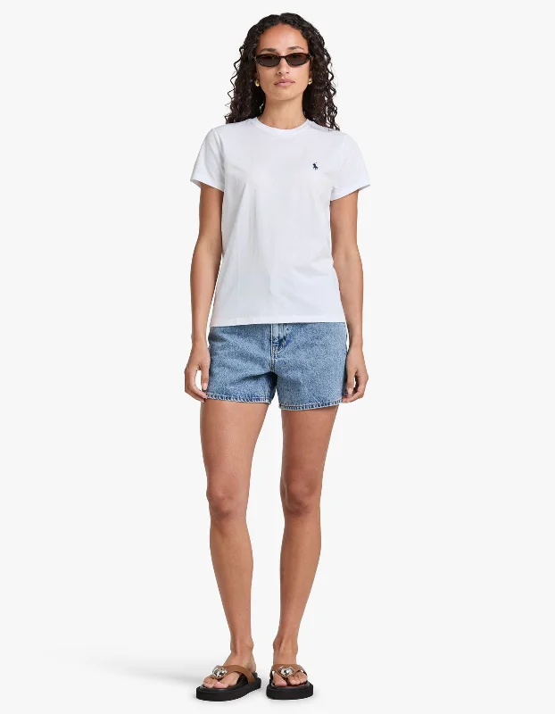 Clearance Event Crewneck Short Sleeve T Shirt - White