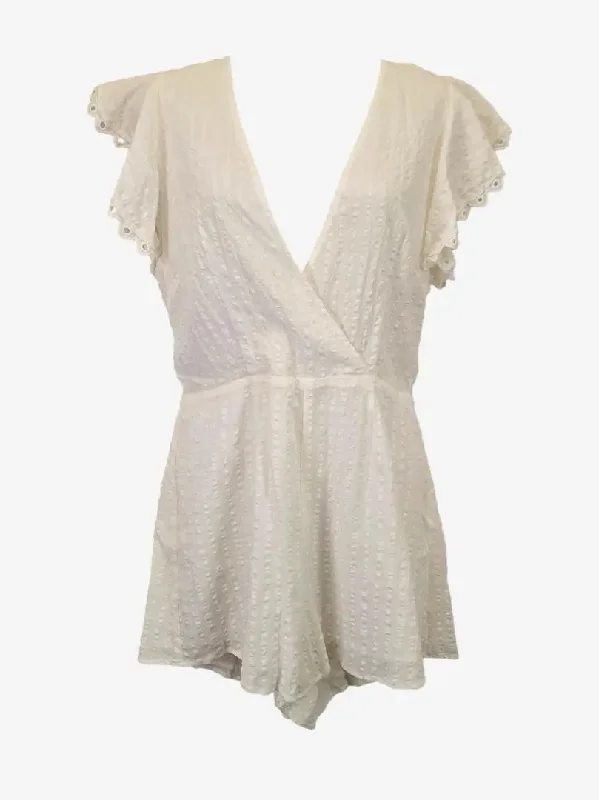 Trend Forward Women's Wear The Fifth Label Ruffle Broderie Summer Playsuit Size M