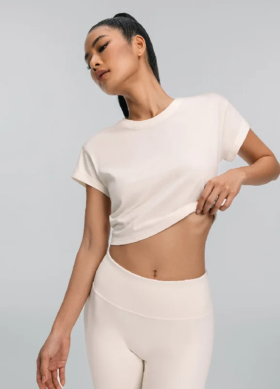 Flash Sales Cropped Cotton T-Shirt