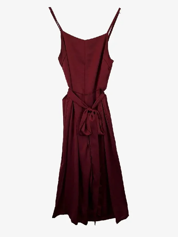 Wardrobe Update Calli Luxe Satin Merlot Jumpsuit Size 12