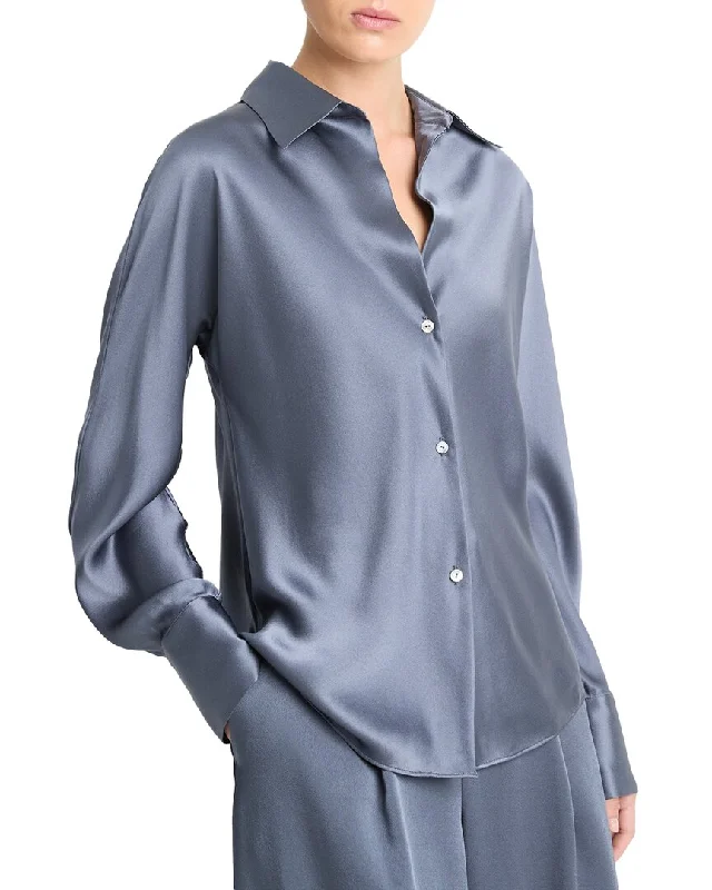 Women's Fashion Essentials Vince Bias Silk Blouse