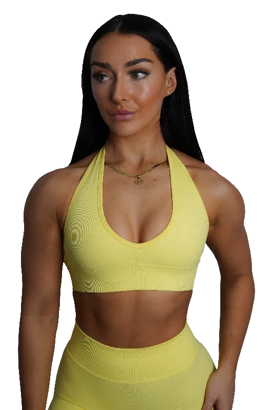 Top 10 Women's Online Clothing Stores CORE HALTER BRA - YELLOW