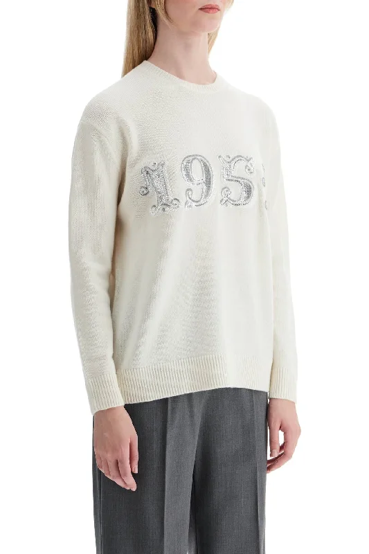 Crazy Discounts, Hurry Up Max Mara Form With Embroidery And Sequins Pullover