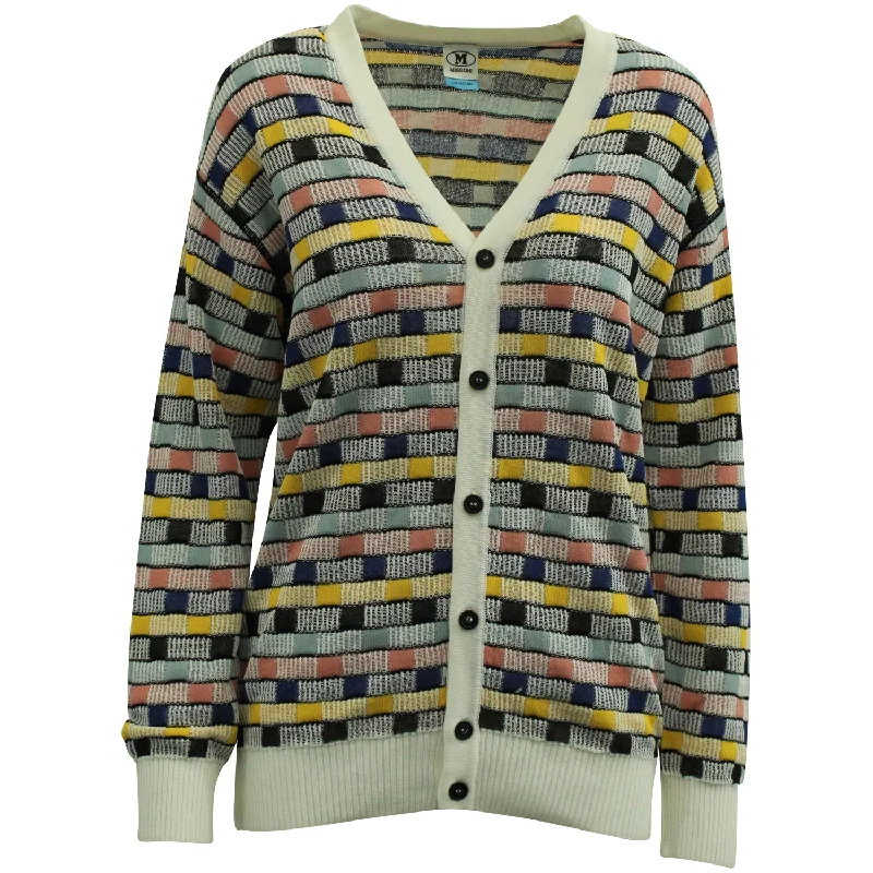 Bundle Offer M Missoni Striped Intarsia Cardigan in Multicolor Cotton