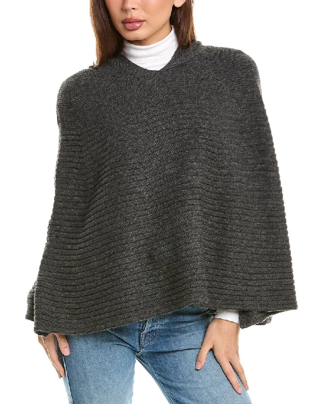 Budget-Friendly Fashion Forte Cashmere Hooded Wool & Cashmere-Blend Poncho