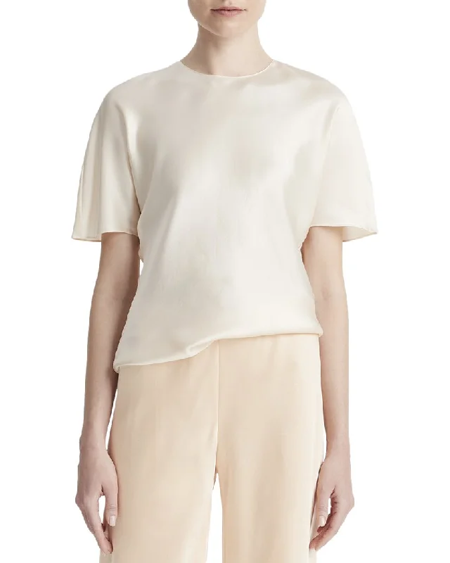 Sale Clearance Vince Bias Silk T-Shirt