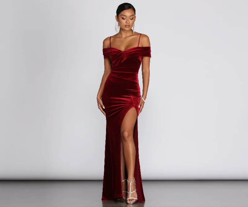 Elegant Attire For The Modern Lady Christiana Velvet Formal Dress