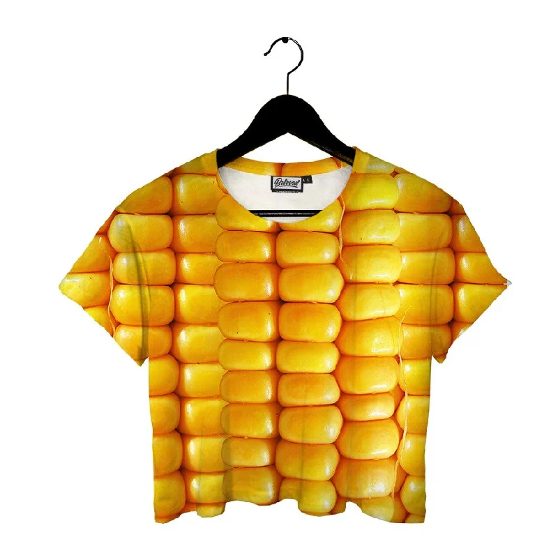 Women's Trendy Outfits Corn Cob Crop Tee