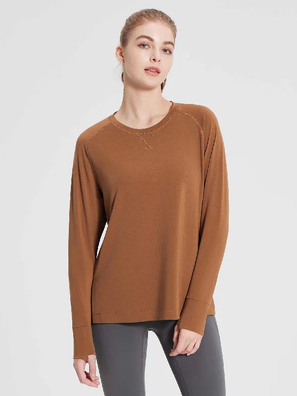 Flash Sale Or Flash Sales Laureate Tencel Round Neck Long Sleeve