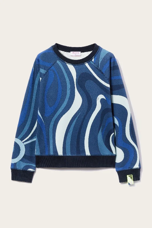 Early Bird Offer Marmo-Print Cotton Sweatshirt