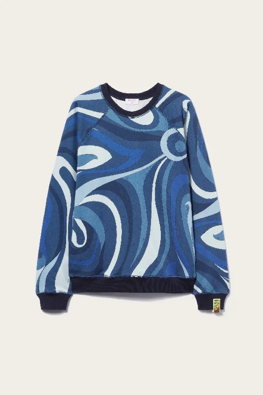 Online Clothing Boutiques Marmo-Print Cotton Sweatshirt