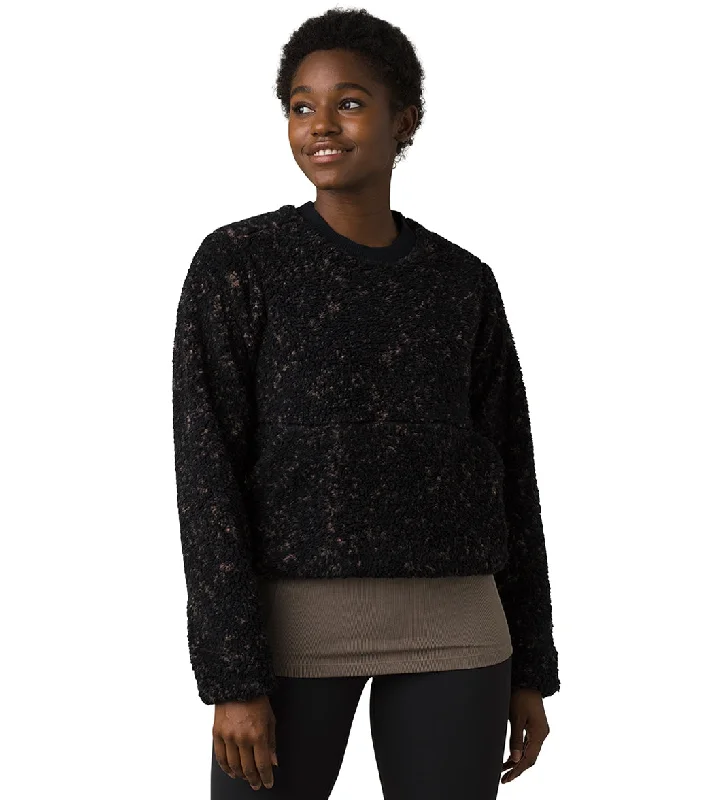 Chic Women's Clothing for Date Nights prAna Polar Escape Sweatshirt Black Speckles