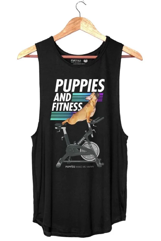 Effortless Chic for Women PUPPIES Puppies & Fitness Sleeveless Tee