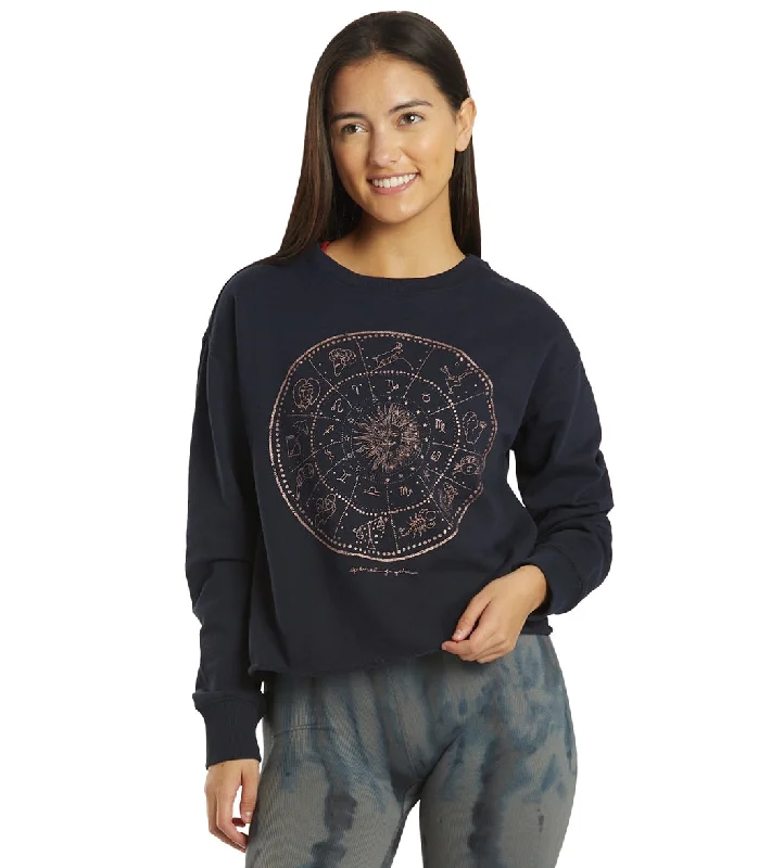 Women's Casual and Dressy Outfits Spiritual Gangster Zodiac Cal Mazzy Pullover Sweater Sapphire