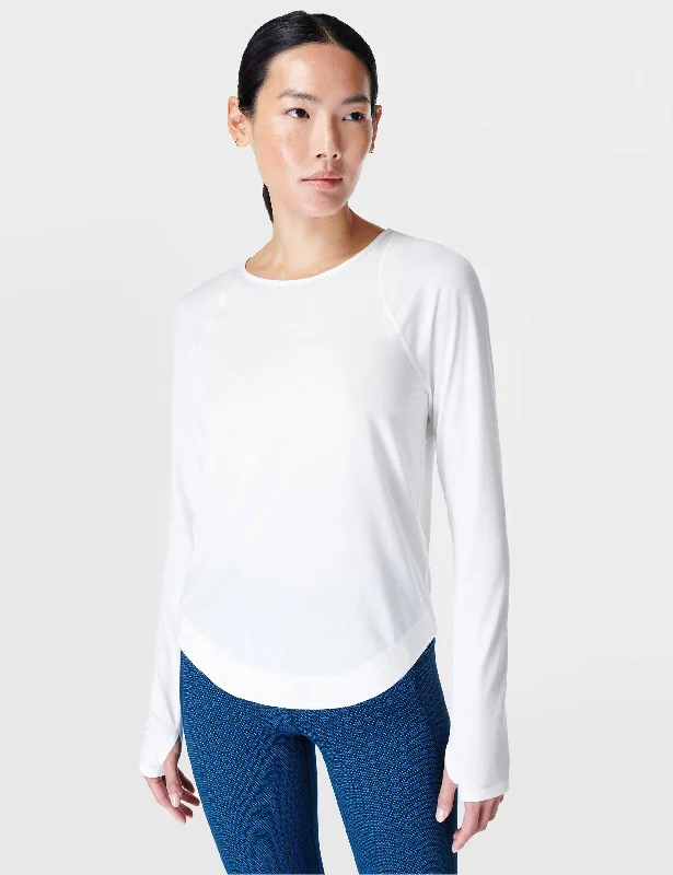 Affordable Online Boutiques Breathe Easy Running Long Sleeve Top - White