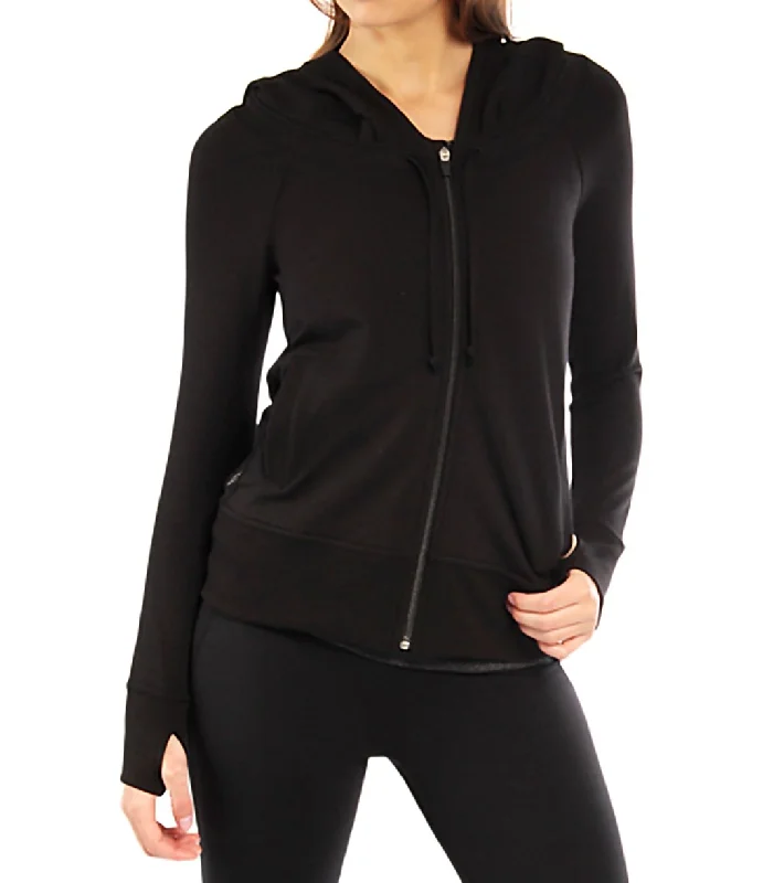 Unleash Your Style Tonic Women's Breaker Yoga Hoodie Black