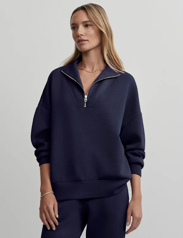 Huge Price Cut Hawley Half Zip Sweat - Blue Nights