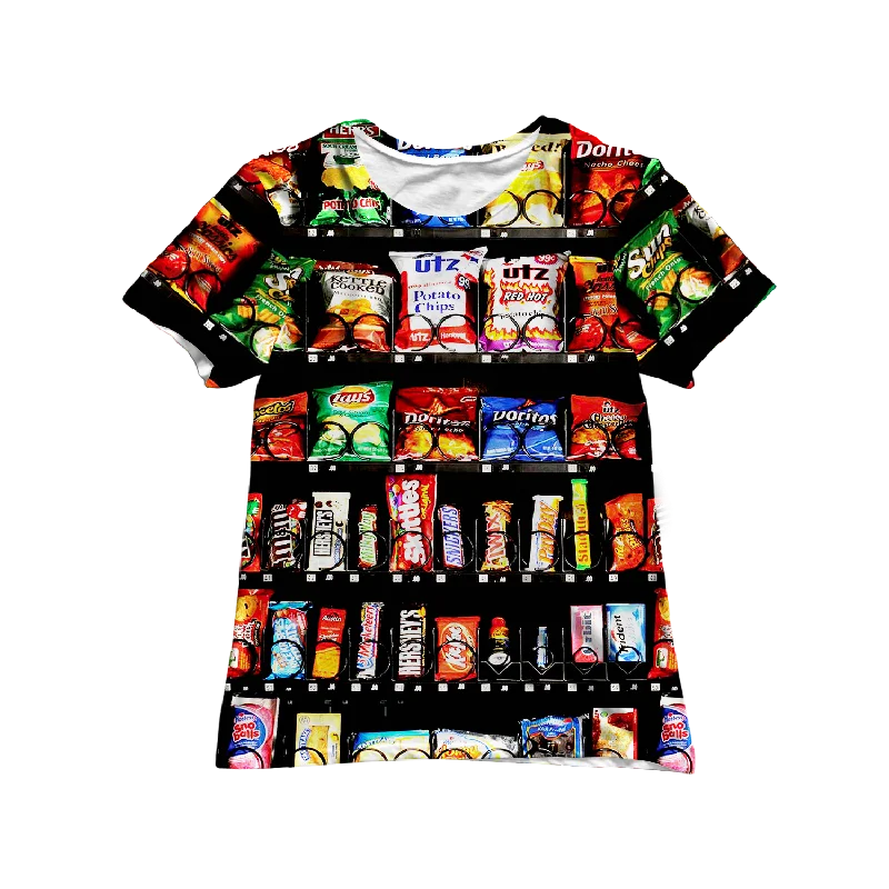 Casual Chic Vending Machine Snacks Women's Tee